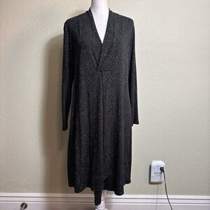 J‎ Jill Wearever Collection  Women's Dress Size M Long Sleeve Stretch Faux Wrap